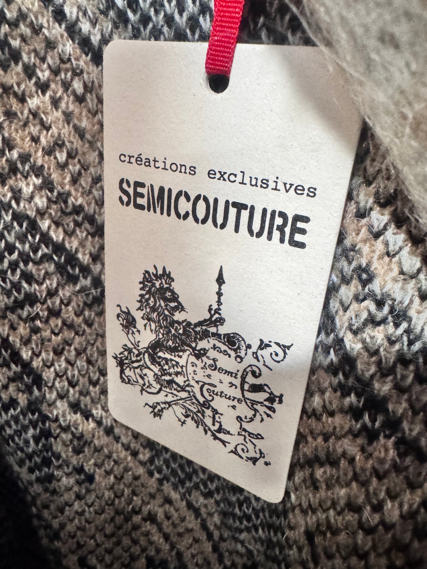 Cardigan Semicouture con frange e cintura