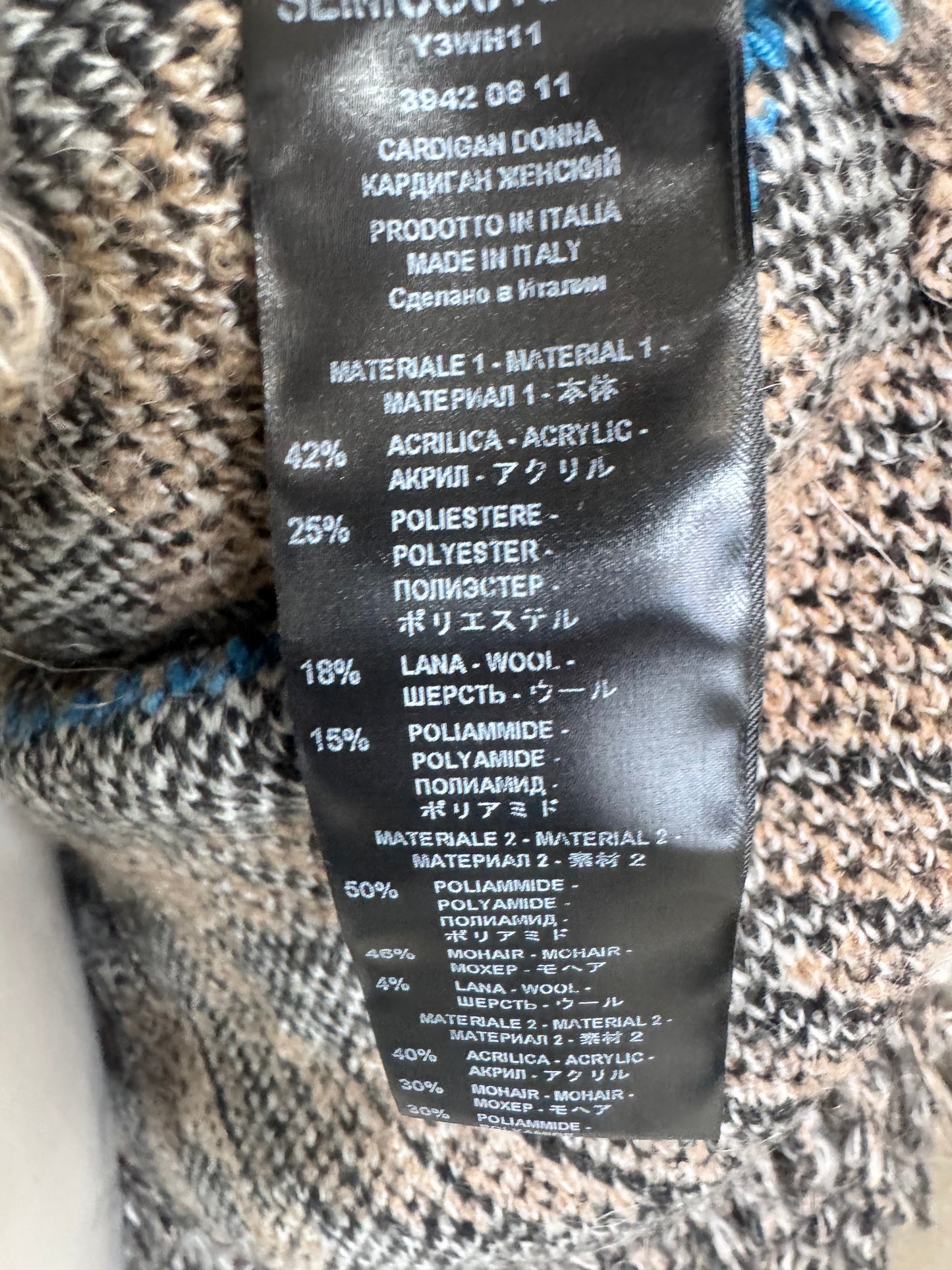 Cardigan Semicouture con frange e cintura