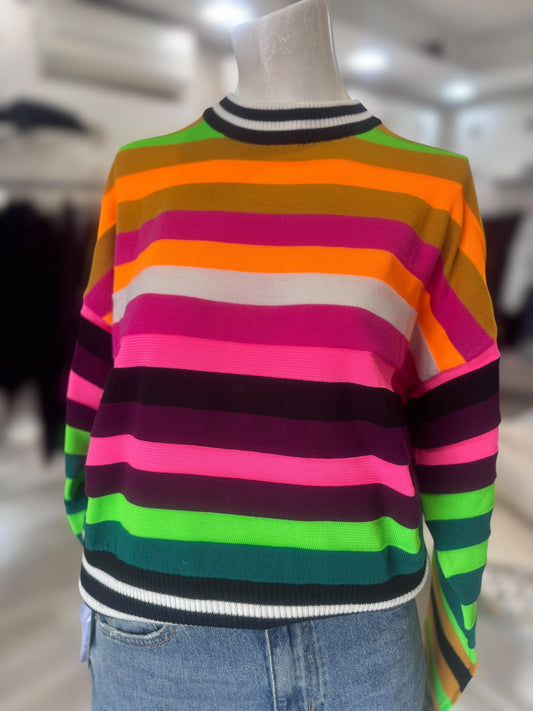 Maglia a righe multicolor SEMICOUTURE